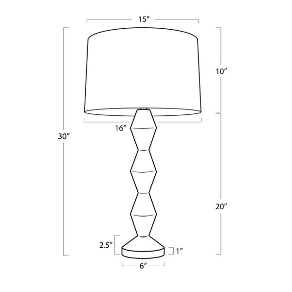 Crew Travertine Buffet Lamp